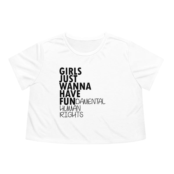 Girls Fun-damental Rights Essential Flowy Cropped Tee