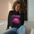 Gemini Glitter Lips Crop Hoodie