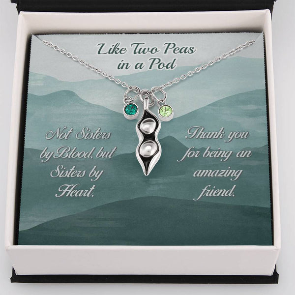 Thank you for being an amazing friend - peas in a pod necklace