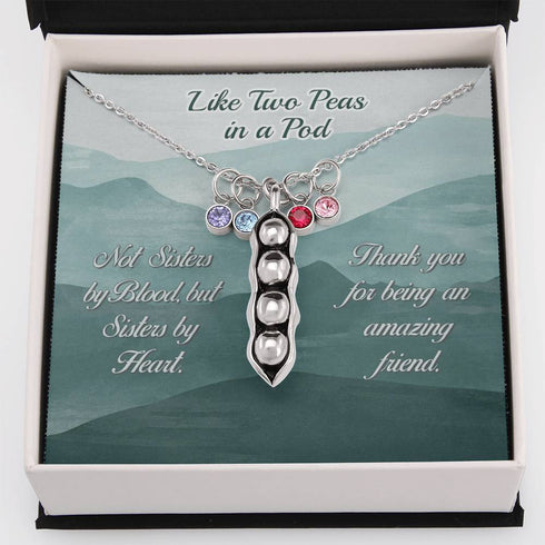 Thank you for being an amazing friend - peas in a pod necklace