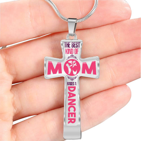 Dancer Mom Cross Necklace