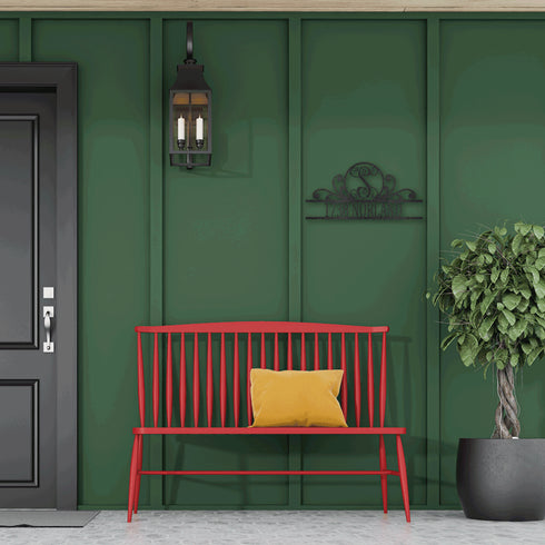 Custom Scroll Family Initial + NameWall Art