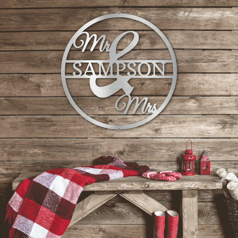 Custom Mr & Mrs Wall Art