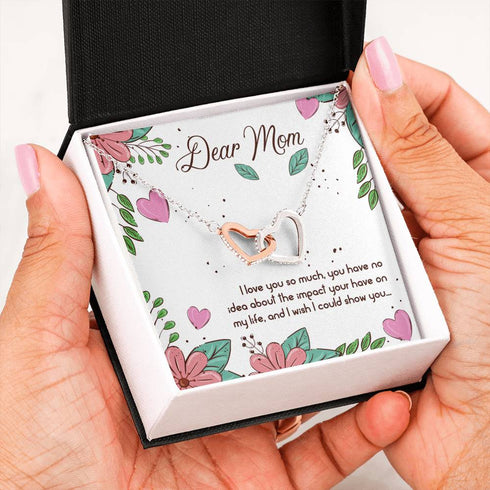 Dear mum - i love you so much (interlocking hearts)