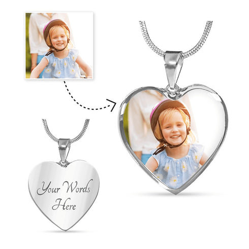 Custom Heart Necklace,Locket Style,Gift for her