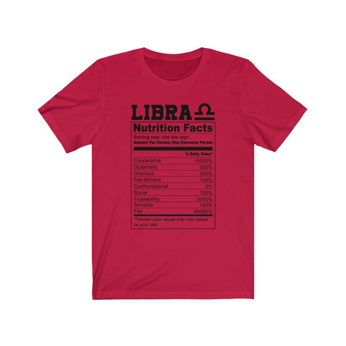 Libra Nutrition Facts T-shirt