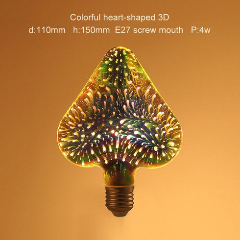 3DColorful LED fireworks Light Bulb