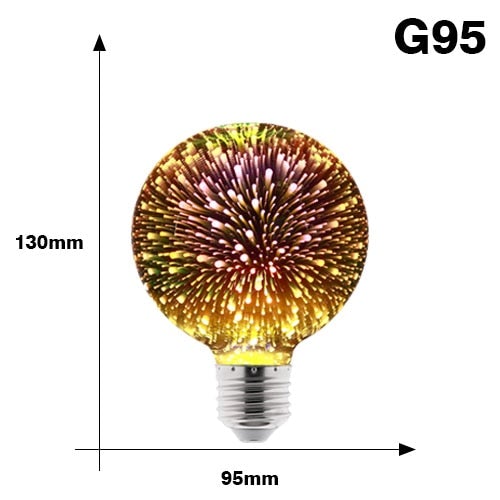 3DColorful LED fireworks Light Bulb – The Grandspot